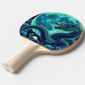 Fierce Dragon in Moonlight Personalized Tafeltennisbatje (Voorkant Gekanteld)