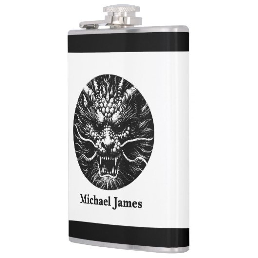 Fierce Dragon Personalized Heupfles (Links)