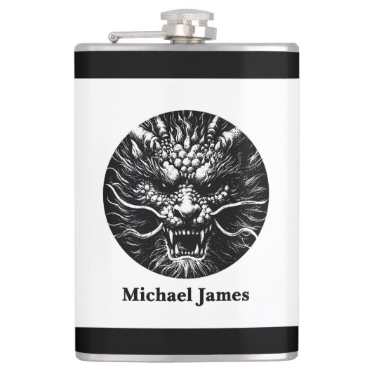 Fierce Dragon Personalized Heupfles (Voorkant)