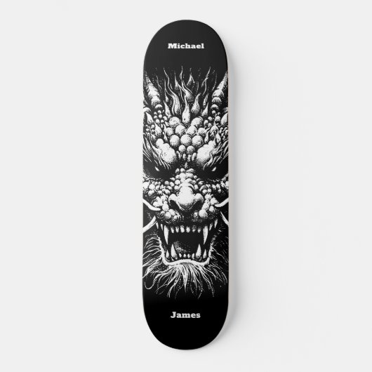 Fierce Dragon Personalized Persoonlijk Skateboard (Voorkant)