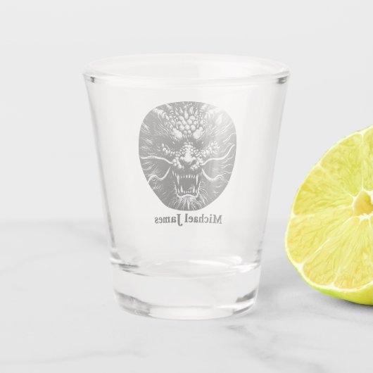 Fierce Dragon Personalized Shot Glas (Achterkant)