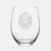 Fierce Dragon Personalized Wijnglas Zonder Voet (Achterkant)