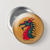Fierce Dragon Ronde Button 7,6 Cm (Voorkant /achterkant)