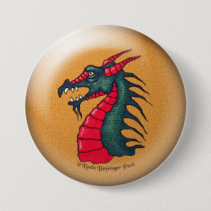 Fierce Dragon Ronde Button 7,6 Cm