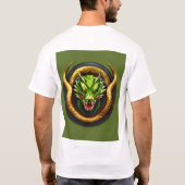 Fierce Dragon Tattoo Design - Symbool van kracht, T-shirt (Achterkant)