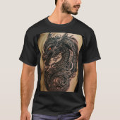 Fierce Dragon Tattoo Design - Symbool van kracht, T-shirt (Voorkant)