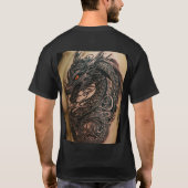 Fierce Dragon Tattoo Design - Symbool van kracht, T-shirt (Achterkant)