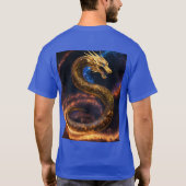 Fierce Dragon Tattoo Design: Symbool van Sterkte, T-shirt (Achterkant)
