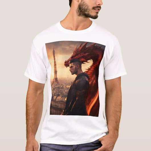 Fierce Dragon Tattoo Design T-shirt (Voorkant)