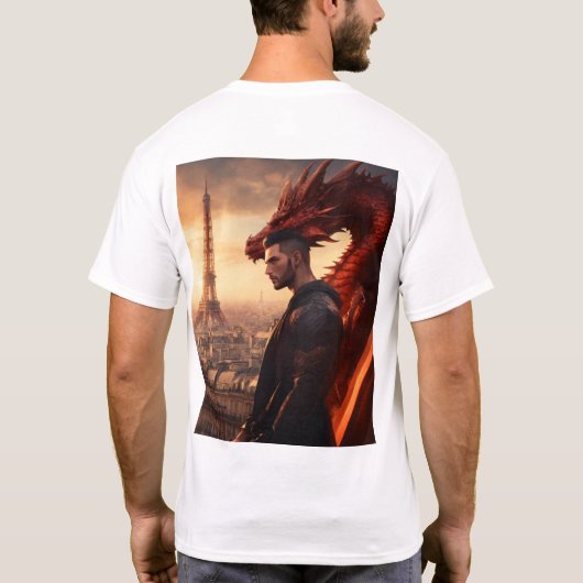 Fierce Dragon Tattoo Design T-shirt (Achterkant)