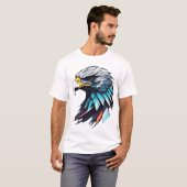 Fierce Eagle Art Design, T-shirt (Voorkant volledig)