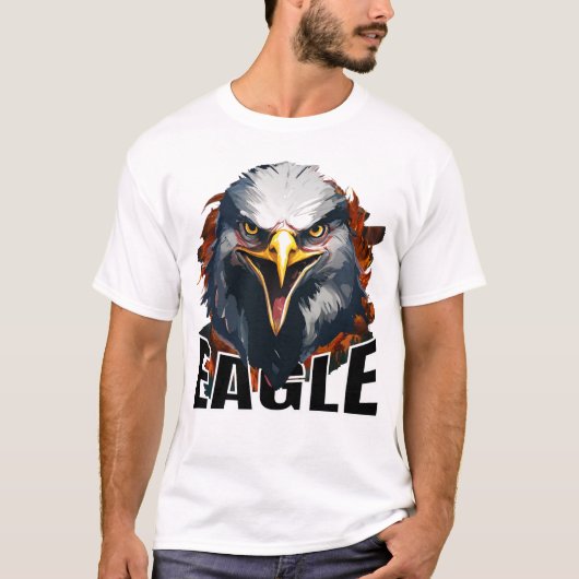 Fierce Eagle beroemd gemaakt door Bold American Pa T-shirt (Voorkant)