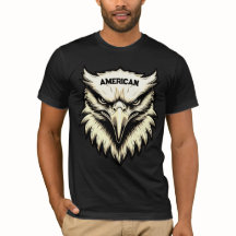 Fierce Eagle Head Custom Amerikaans T-shirt