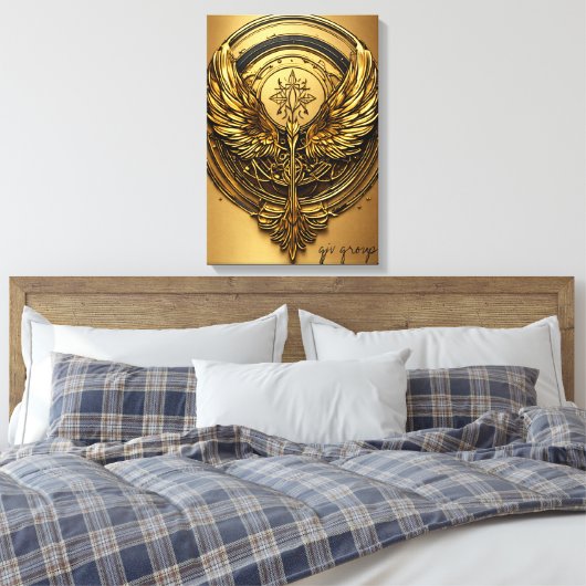 Fierce Eagle Spirit - Bold & Majestic T-Shirt Des Canvas Afdruk (Insitu (Slaapkamer))