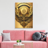 Fierce Eagle Spirit - Bold & Majestic T-Shirt Des Canvas Afdruk (Insitu (Woonkamer))