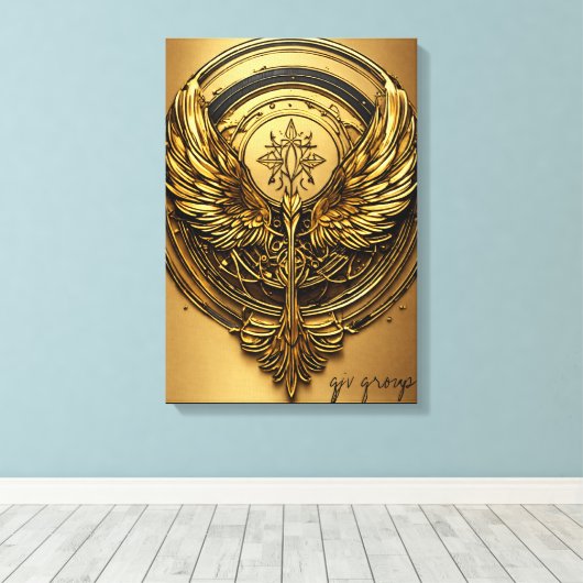 Fierce Eagle Spirit - Bold & Majestic T-Shirt Des Canvas Afdruk (Insitu (Houten vloer))