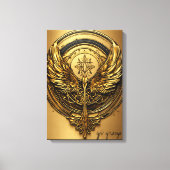 Fierce Eagle Spirit - Bold & Majestic T-Shirt Des Canvas Afdruk (Voorkant)