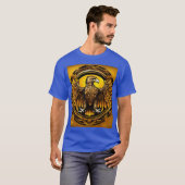 Fierce Eagle Tattoo Design - Kracht en bescherming T-shirt (Voorkant volledig)