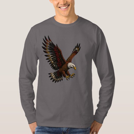 Fierce Eagle tijdens de vlucht T-shirt (Voorkant)