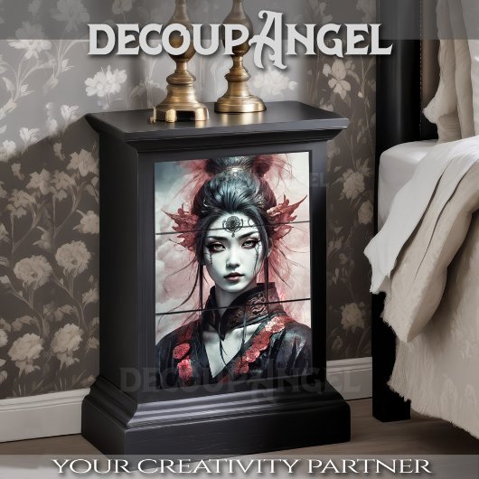 Fierce Eastern Warrior - Decoupage - Tissuepapier