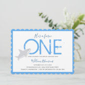 Fierce Een Haai Dier Eerste Verjaardag Kaart (Staand voorkant)