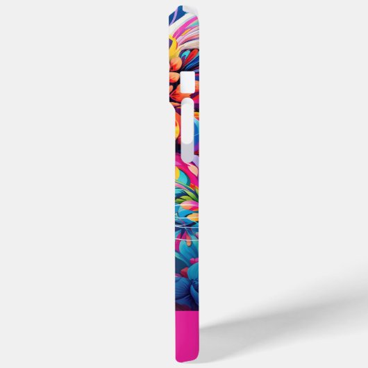 Fierce Elegance:  Bloemen Tijger Kunst Case-Mate iPhone Case (Achterkant / Links)