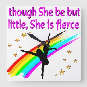 FIERCE EN MIGHTS DANCER VIERKANTE KLOK