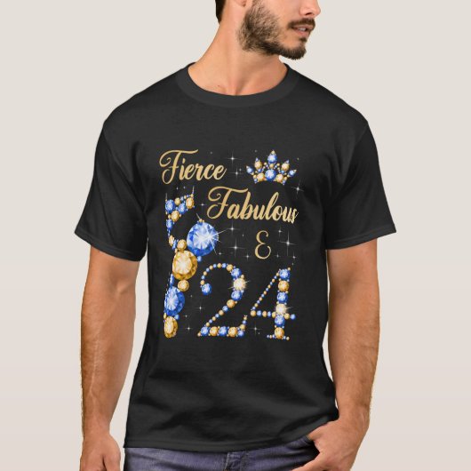 Fierce Fabulous 24 Years 24Th Ballerina Dancer T-shirt (Voorkant)