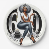 Fierce & Fabulous at 60 Papieren Bordje (Voorkant)