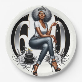 Fierce & Fabulous at 60 Papieren Bordje