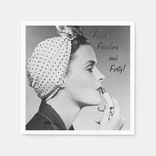Fierce, Fabulous en veertig! Servetten (Voorkant)