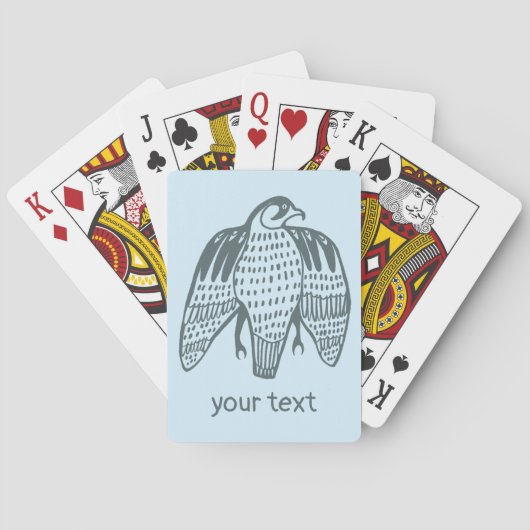 Fierce Falcon Illustrated Peregrine Pokerkaarten (Achterkant)