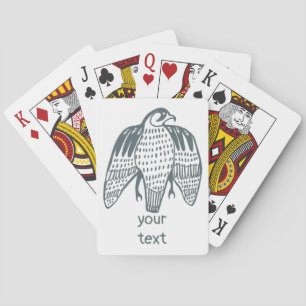 Fierce Falcon Illustrated Peregrine Pokerkaarten
