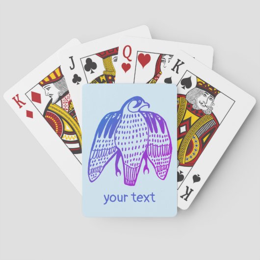 Fierce Falcon Illustrated Peregrine Pokerkaarten (Achterkant)