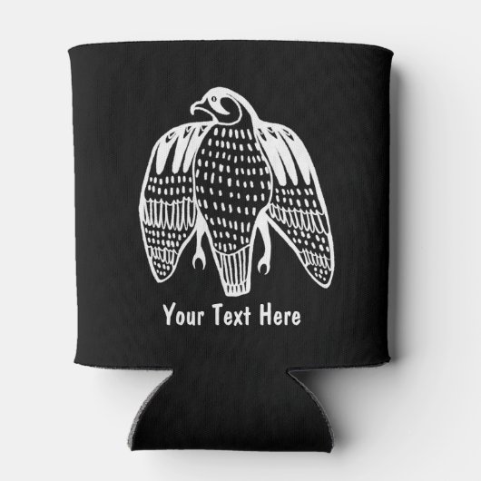 Fierce falcon koelbox - voeg je eigen tekst toe blikjeskoeler (Achterkant)