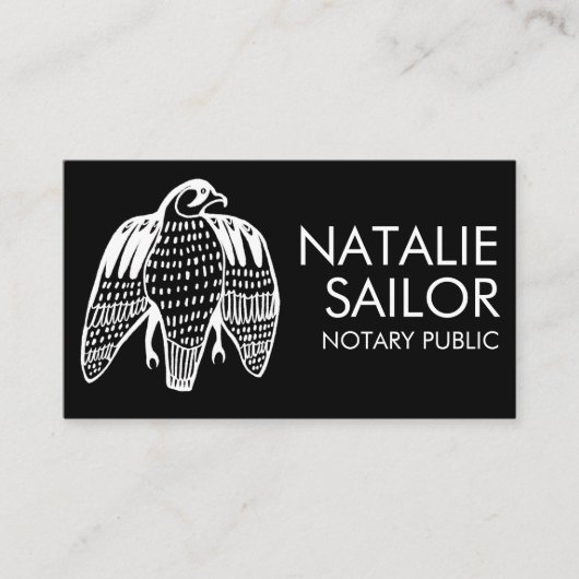 FIERCE FALCON Unieke Moderne Logo Notarieel publie Visitekaartje (Voorkant)