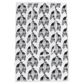 Fierce Falcons zwart op wit Medium Cadeauzakje (Achterkant)