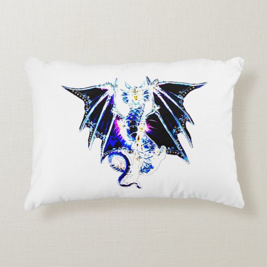 Fierce Fantasy Sea Beast Dramatic Dragon Art Accent Kussen (Voorkant)