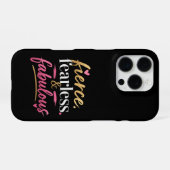 Fierce Fearless en Fabulous iPhone Hoesje (Achterkant horizontaal)