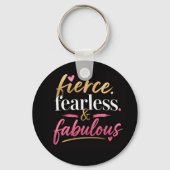Fierce Fearless en Fabulous  Sleutelhanger (Achterkant)