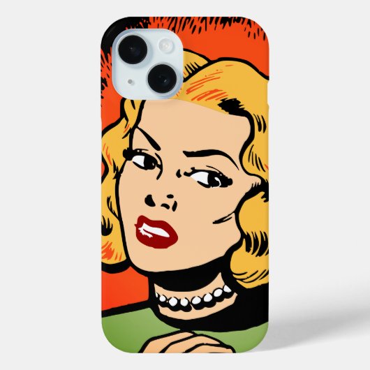 Fierce & Fearless: Retro stripboek - Boze vrouw Case-Mate iPhone Case (Achterkant)