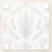 Fierce Feathers Glazen Onderzetter (Achterkant)