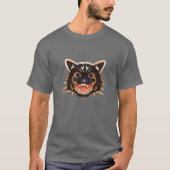 Fierce Feline: Wild en Bold Cat Design T-shirt (Voorkant)
