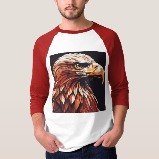 Fierce & Feminine Eagle: Bold Harley-Inspired T-shirt (Voorkant)