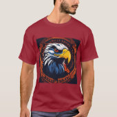 Fierce & Feminine Eagle: Bold Harley-Inspired T-shirt (Voorkant)