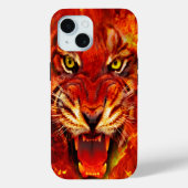 Fierce Fiery Roaring Tiger Art Case-Mate iPhone Case (Achterkant)
