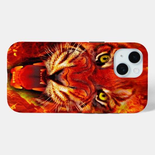 Fierce Fiery Roaring Tiger Art Case-Mate iPhone Case (Achterkant (horizontaal))