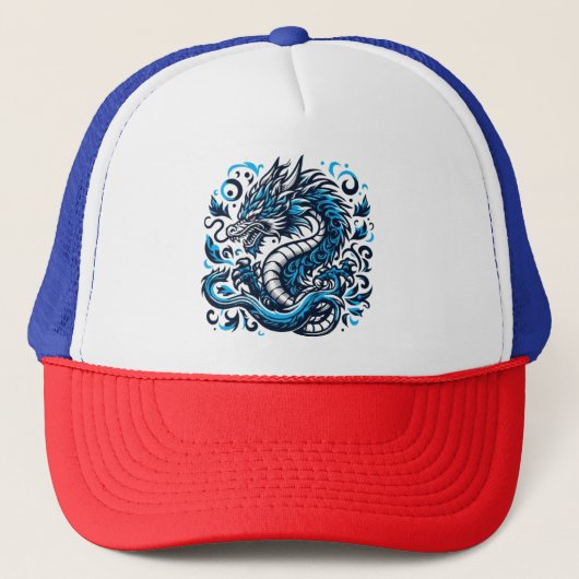 "Fierce Flame Dragon" Trucker Pet (Voorkant)