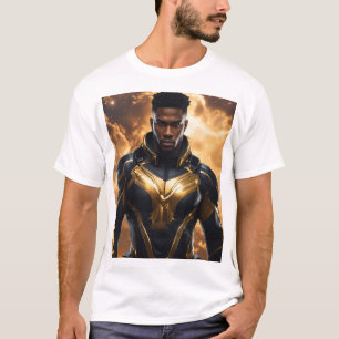 Fierce Flame-Scales Superhero Design T-shirt