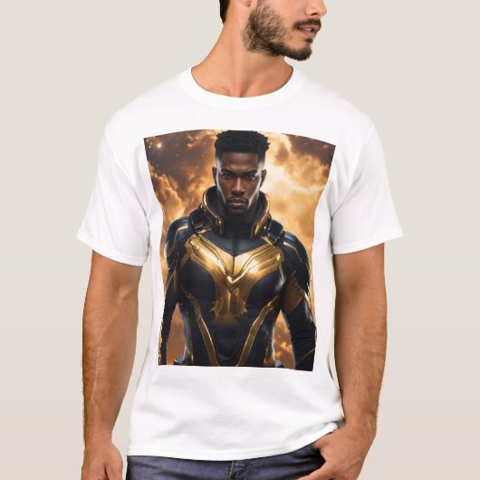 Fierce Flame-Scales Superhero Design T-shirt (Voorkant)